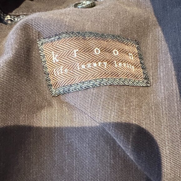 Kroon Chocolate Brown Faded Stripe Vintage Blazer - Picture 10 of 12